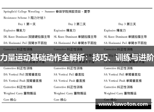 力量运动基础动作全解析:技巧、训练与进阶 力量运动基础动作全解析:技巧、训练与进阶
